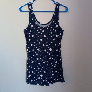 Womens tank blue with stars
